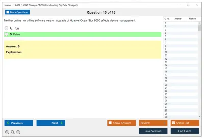 Huawei H13-622 HCNP Storage CBDS (Constructing Big Data Storage) Practice test exam simulator test engine exam Prep practice test questions answers Image 15