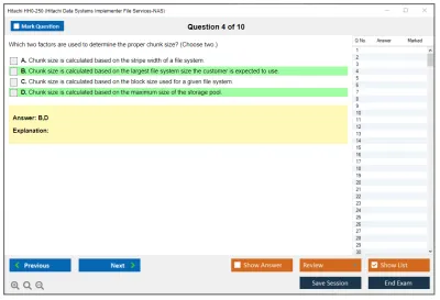 Hitachi HH0-250 Hitachi Data Systems Implementer File Services-NAS Practice test exam simulator test engine exam Prep practice test questions answers Image 4