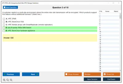 HP HPE0-J58 Designing Multi-Site HPE Storage Solutions Practice test exam simulator test engine exam Prep practice test questions answers Image 3