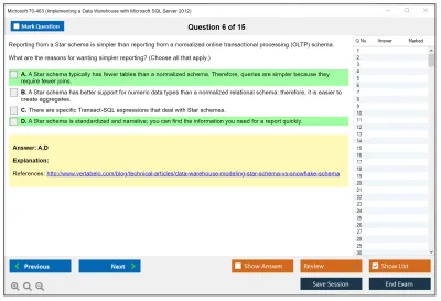 Microsoft 70-463 Implementing a Data Warehouse with Microsoft SQL Server 2012 Practice test exam simulator test engine exam Prep practice test questions answers Image 6
