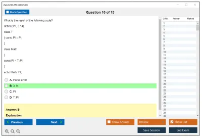 Zend 200-550 Zend Certified PHP Engineer Practice test exam simulator test engine exam Prep practice test questions answers Image 10