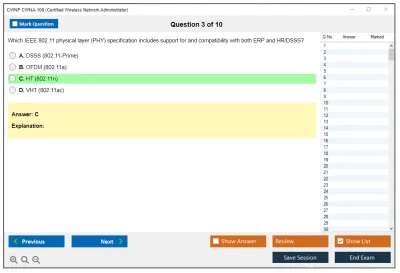 CWNP CWNA-108 Certified Wireless Network Administrator Practice test exam simulator test engine exam Prep practice test questions answers Image 3