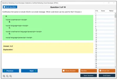 Salesforce Marketing-Cloud-Developer Salesforce Certified Marketing Cloud Developer Practice test exam simulator test engine exam Prep practice test questions answers Image 3