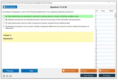 IIA IIA-CIA-Part3-3P CIA Exam Part Three: Business Knowledge for Internal Auditing Practice test exam simulator test engine exam Prep practice test questions answers Image 13