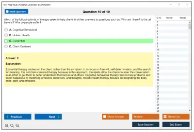 Test Prep NCE National Counselor Examination Practice test exam simulator test engine exam Prep practice test questions answers Image 10