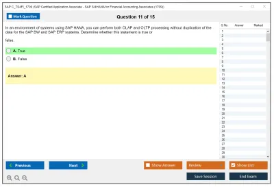 SAP C_TS4FI_1709 SAP Certified Application Associate - SAP S/4HANA for Financial Accounting Associates (1709) Practice test exam simulator test engine exam Prep practice test questions answers Image 11
