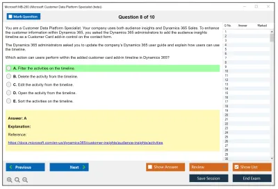 Microsoft MB-260 Microsoft Dynamics 365 Customer Insights (Data) Specialist Practice test exam simulator test engine exam Prep practice test questions answers Image 8