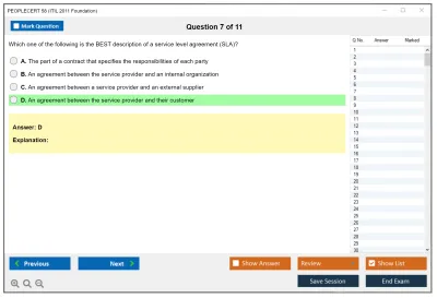PEOPLECERT 58 ITIL 2011 Foundation Practice test exam simulator test engine exam Prep practice test questions answers Image 7