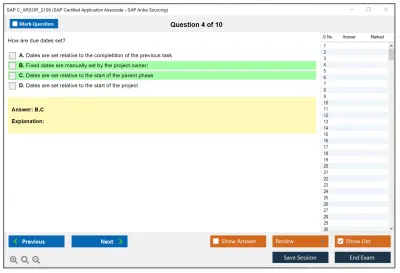 SAP C_ARSOR_2108 SAP Certified Application Associate - SAP Ariba Sourcing Practice test exam simulator test engine exam Prep practice test questions answers Image 4