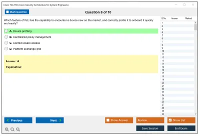 Cisco 700-765 Cisco Security Architecture for System Engineers Practice test exam simulator test engine exam Prep practice test questions answers Image 8