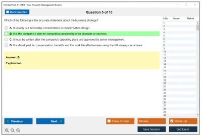 WorldatWork T1-GR1 Total Rewards Management Exam Practice test exam simulator test engine exam Prep practice test questions answers Image 5