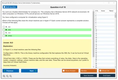 Microsoft 98-365 Windows Server Administration Fundamentals Practice test exam simulator test engine exam Prep practice test questions answers Image 4