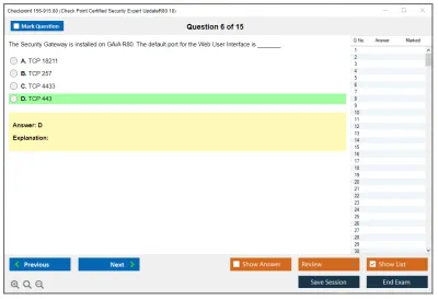 Checkpoint 156-915.80 Check Point Certified Security Expert UpdateR80.10 Practice test exam simulator test engine exam Prep practice test questions answers Image 6
