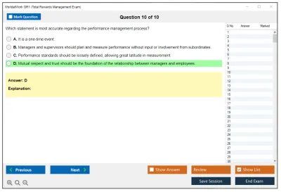WorldatWork GR1 Total Rewards Management Exam Practice test exam simulator test engine exam Prep practice test questions answers Image 10