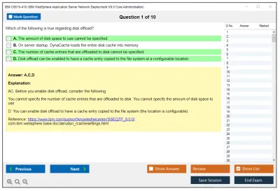 IBM C9510-418 IBM WebSphere Application Server Network Deployment V9.0 Core Administration Practice test exam simulator test engine exam Prep practice test questions answers Image 1