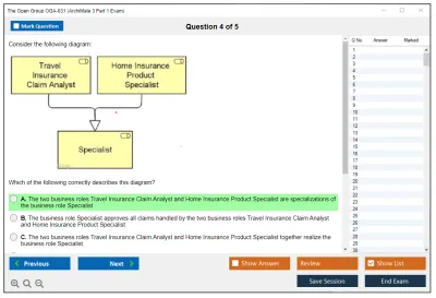 The Open Group OGA-031 ArchiMate 3 Part 1 Examination Practice test exam simulator test engine exam Prep practice test questions answers Image 4