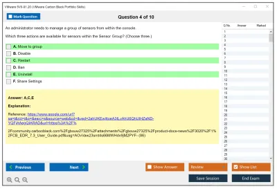 VMware 5V0-91.20 VMware Carbon Black Portfolio Skills Practice test exam simulator test engine exam Prep practice test questions answers Image 4