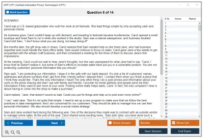 IAPP CIPT Certified Information Privacy Technologist (CIPT) Practice test exam simulator test engine exam Prep practice test questions answers Image 8