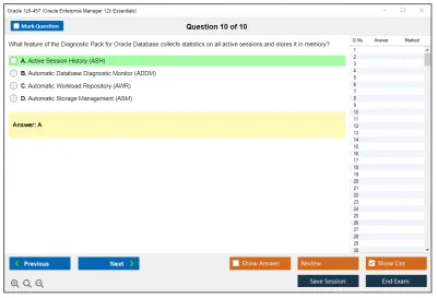 Oracle 1z0-457 Oracle Enterprise Manager 12c Essentials Practice test exam simulator test engine exam Prep practice test questions answers Image 10