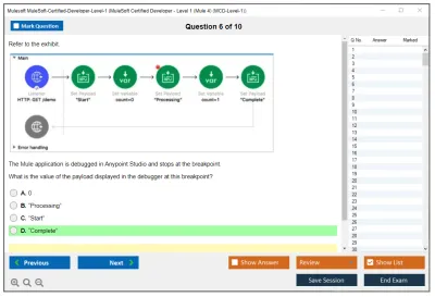 Mulesoft MuleSoft-Certified-Developer-Level-1 MuleSoft Certified Developer - Level 1 (Mule 4) Practice test exam simulator test engine exam Prep practice test questions answers Image 6