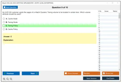 Hitachi HH0-240 HDS CERTIFIED IMPLEMENTER - ENTRY LEVEL ENTERPRISE Practice test exam simulator test engine exam Prep practice test questions answers Image 9