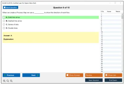GAQM CLSSYB Certified Lean Six Sigma Yellow Belt Practice test exam simulator test engine exam Prep practice test questions answers Image 9