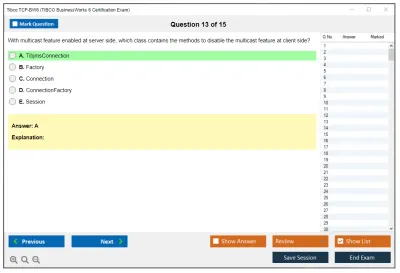 Tibco TCP-BW6 TIBCO BusinessWorks 6 Certification Exam Practice test exam simulator test engine exam Prep practice test questions answers Image 13