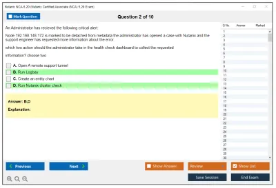 Nutanix NCA-5.20 Nutanix Certified Associate (NCA) 5.20 Exam Practice test exam simulator test engine exam Prep practice test questions answers Image 2
