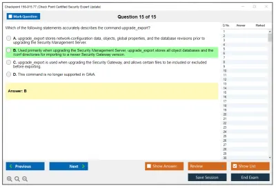 Checkpoint 156-915.77 Check Point Certified Security Expert Update Practice test exam simulator test engine exam Prep practice test questions answers Image 15