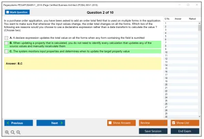 Pegasystems PEGAPCBA80V1_2019 Pega Certified Business Architect (PCBA) 80V1 2019 Practice test exam simulator test engine exam Prep practice test questions answers Image 2
