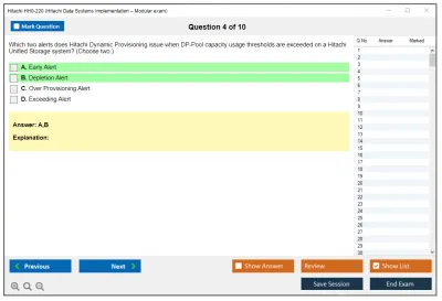Hitachi HH0-220 Hitachi Data Systems Implementation – Modular exam Practice test exam simulator test engine exam Prep practice test questions answers Image 4