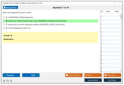 CloudBees CCJE Certified CloudBees Jenkins Engineer (CCJE) Practice test exam simulator test engine exam Prep practice test questions answers Image 7