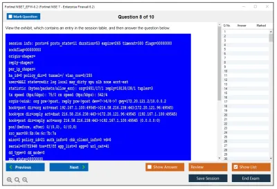 Fortinet NSE7_EFW-6.2 Fortinet NSE 7 - Enterprise Firewall 6.2 Practice test exam simulator test engine exam Prep practice test questions answers Image 8