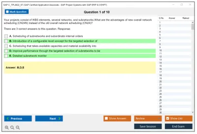 SAP C_TPLM22_67 SAP Certified Associate - SAP Project Systems with SAP ERP 6.0 EHP7 Practice test exam simulator test engine exam Prep practice test questions answers Image 1