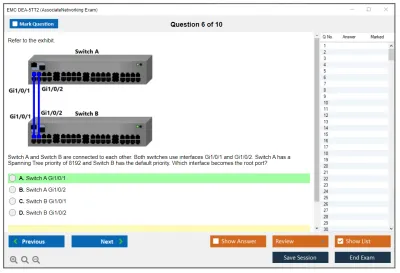 EMC DEA-5TT2 Associate - Networking Version 2.0?(DCA) Practice test exam simulator test engine exam Prep practice test questions answers Image 6