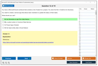 Microsoft PL-900 Microsoft Power Platform Fundamentals Practice test exam simulator test engine exam Prep practice test questions answers Image 12