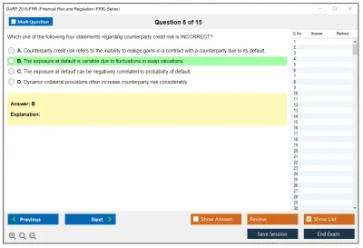 GARP 2016-FRR Financial Risk and Regulation (FRR) Series Practice test exam simulator test engine exam Prep practice test questions answers Image 6