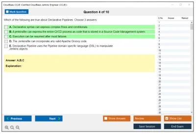 CloudBees CCJE Certified CloudBees Jenkins Engineer (CCJE) Practice test exam simulator test engine exam Prep practice test questions answers Image 4