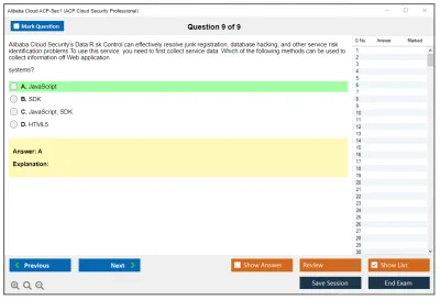 Alibaba Cloud ACP-Sec1 ACP Cloud Security Professional Practice test exam simulator test engine exam Prep practice test questions answers Image 9