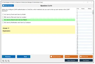 CA Technologies CAT-080 CA Spectrum Infrastructure Manager r9 Administrator Exam Practice test exam simulator test engine exam Prep practice test questions answers Image 2