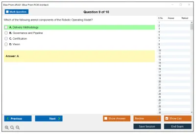 Blue Prism ARA01 Blue Prism Accredited ROM Architect Exam Practice test exam simulator test engine exam Prep practice test questions answers Image 9