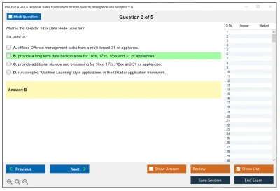 IBM P2150-870 Technical Sales Foundations for IBM Security Intelligence and Analytics V1 Practice test exam simulator test engine exam Prep practice test questions answers Image 3