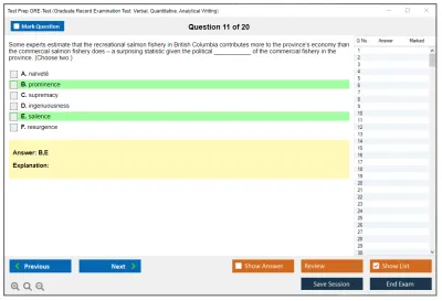 Test Prep GRE-Test GRE General Test Practice test exam simulator test engine exam Prep practice test questions answers Image 11