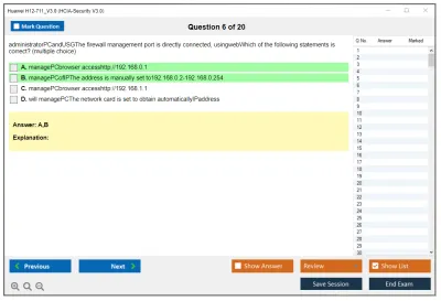 Huawei H12-711_V3.0 HCIA-Security V3.0 Practice test exam simulator test engine exam Prep practice test questions answers Image 6