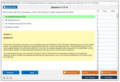 PRMIA 8008 PRM Certification - Exam III: Risk Management Frameworks, Operational Risk, Credit Risk, Counterparty Risk, Market Risk, ALM, FTP - 2015 Edition Practice test exam simulator test engine exam Prep practice test questions answers Image 11
