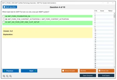 SAP C_FIOAD_1909 SAP Certified Technology Associate - SAP Fiori System Administration Practice test exam simulator test engine exam Prep practice test questions answers Image 4