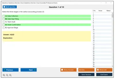 Salesforce Salesforce-Net-Zero-Cloud Salesforce Net Zero Cloud Accredited Professional Exam Practice test exam simulator test engine exam Prep practice test questions answers Image 1
