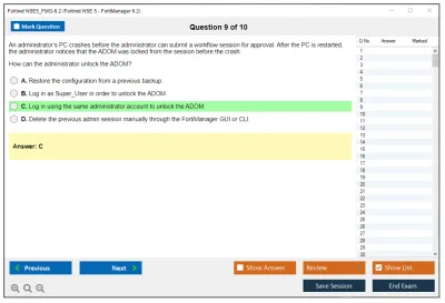 Fortinet NSE5_FMG-6.2 Fortinet NSE 5 - FortiManager 6.2 Practice test exam simulator test engine exam Prep practice test questions answers Image 9