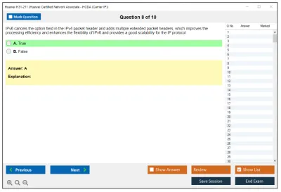 Huawei H31-211 Huawei Certified Network Associate - HCDA (Carrier IP) Practice test exam simulator test engine exam Prep practice test questions answers Image 8