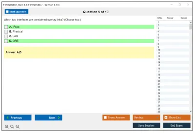 Fortinet NSE7_SDW-6.4 Fortinet NSE 7 - SD-WAN 6.4.5 Practice test exam simulator test engine exam Prep practice test questions answers Image 5